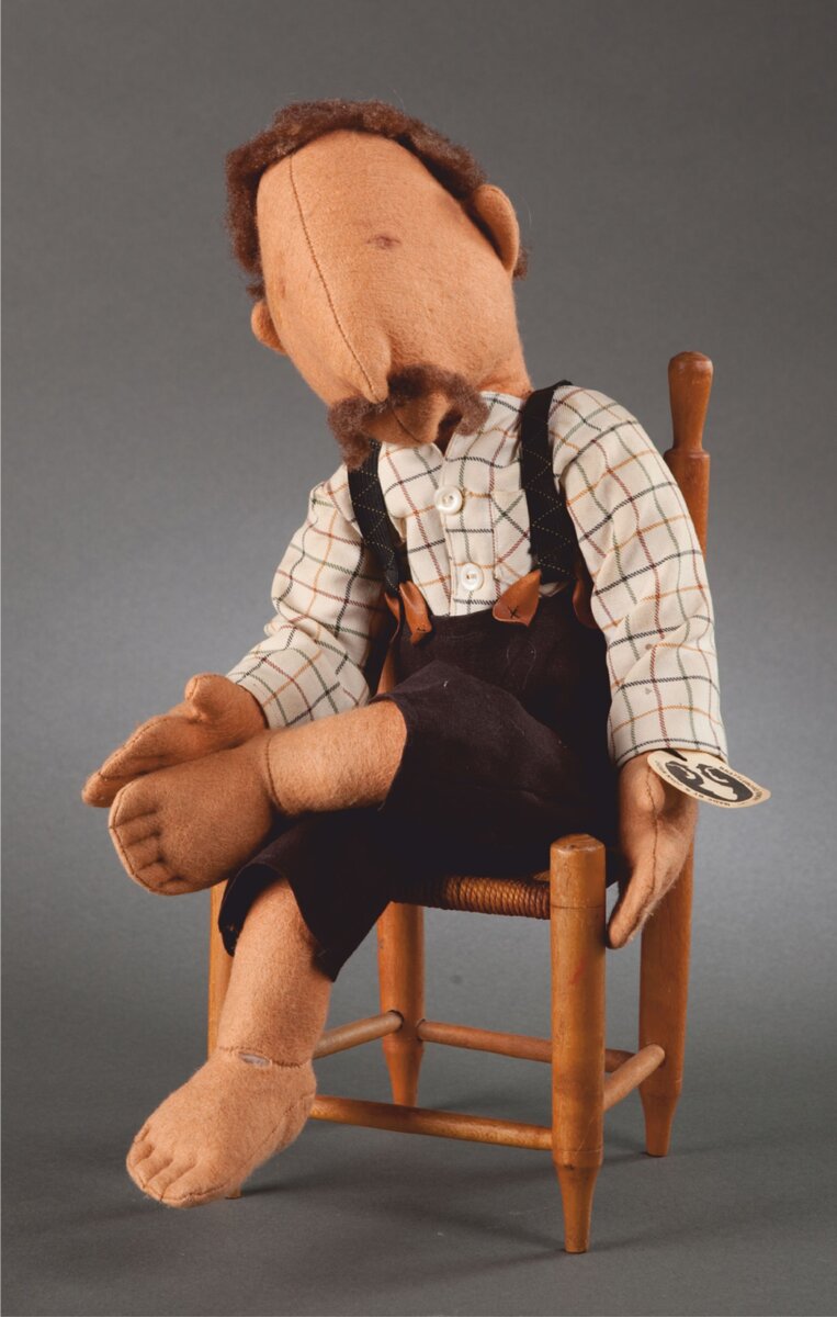 First complete R. John Wright doll,  1976, all felt, ht. 17".