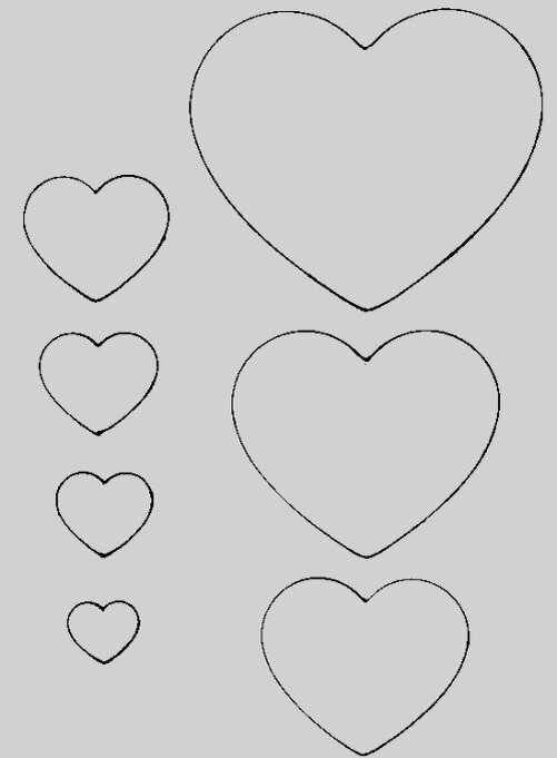 Шаблоны сердечек для распечатки