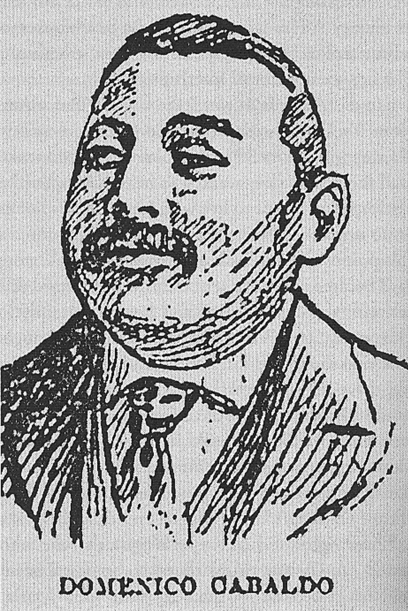 Доменико Кабальдо на одной из газетных иллюстраций, неизвестный художник