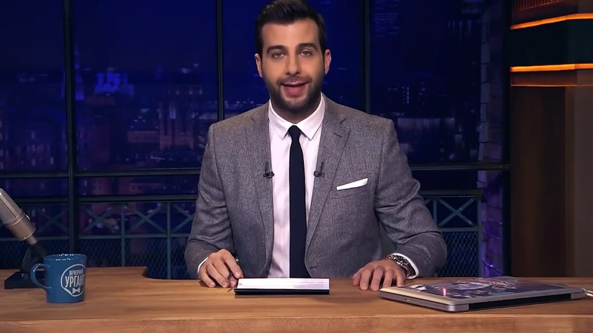 Иван Ургант на съемках "Вечернего Урганта"