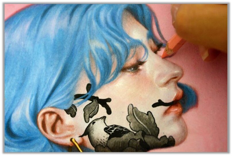 Старайтесь делать наброски цветными, а не черно-белыми