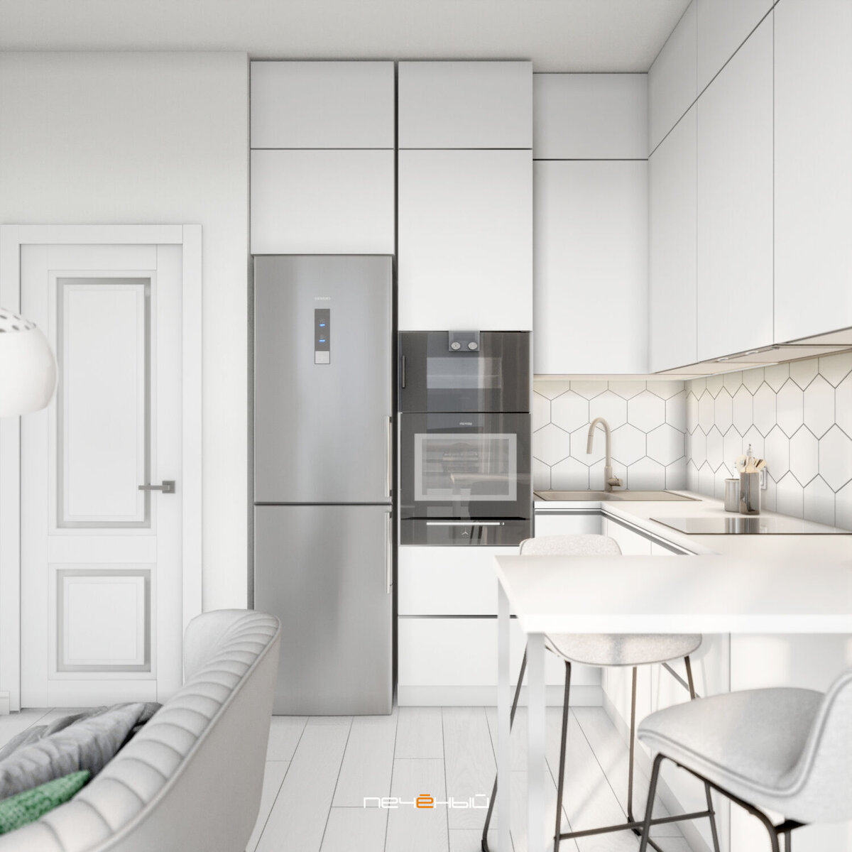 Дизайн кухни-гостиной