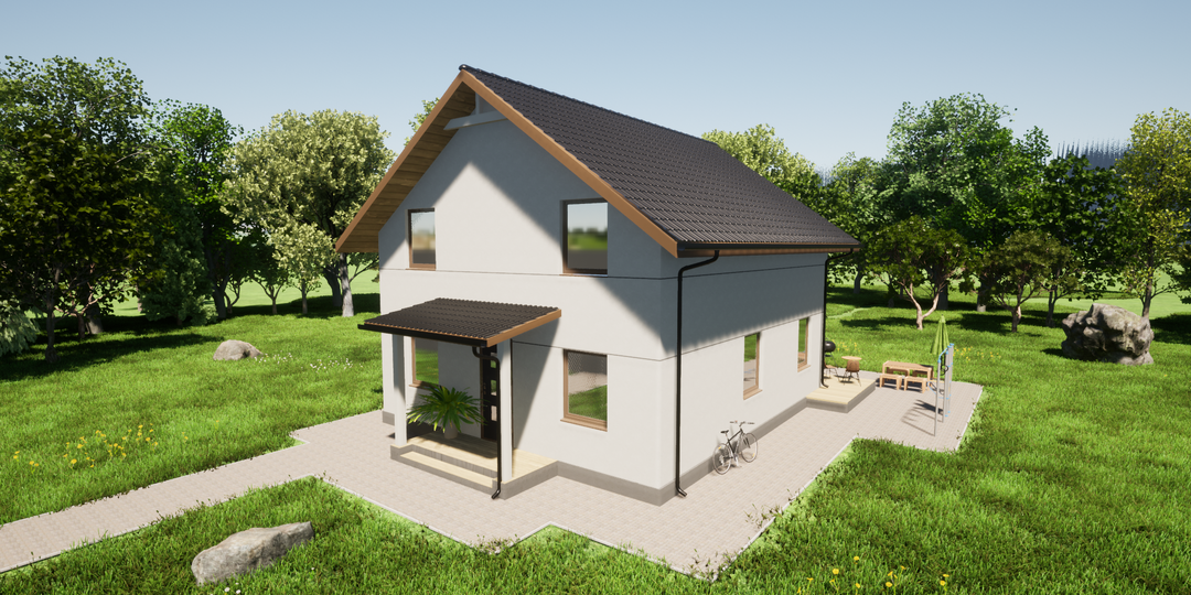 Рады представить вам проект 2с-146: утонченный и функциональный двухэтажный дом площадью 146 кв. м.