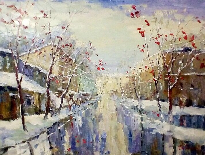 Хрустальный город. 70 х 90 см масло