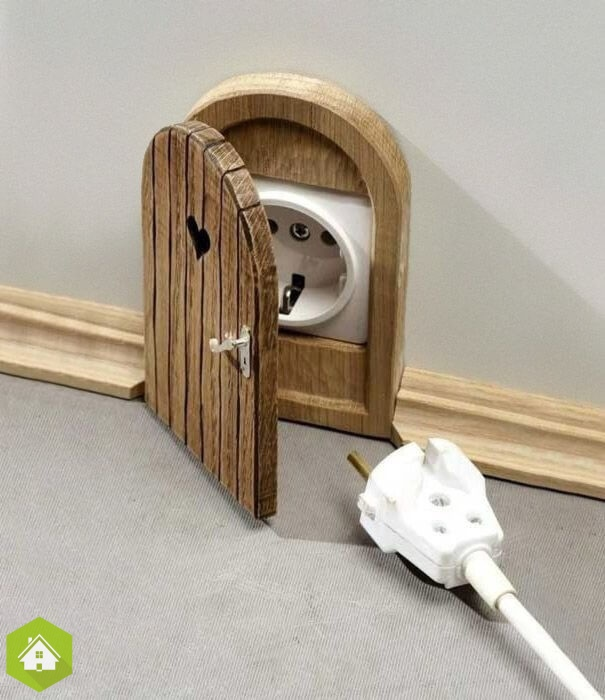 маскировка розеток, для дома, лайфхаки для дома, декор, маскировка проводов
