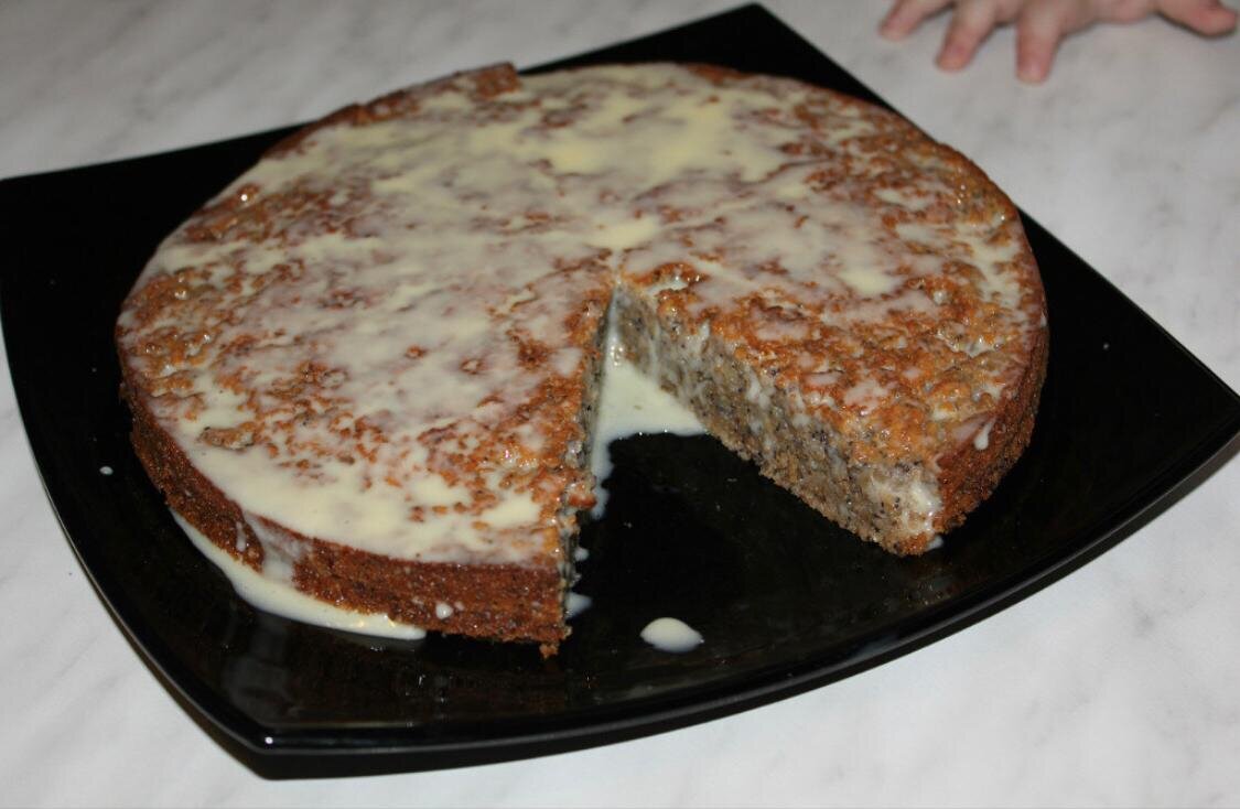 Орехово маковый торт