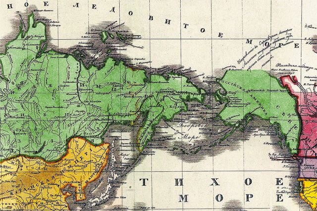 Территория Аляски, колонизированная Россией