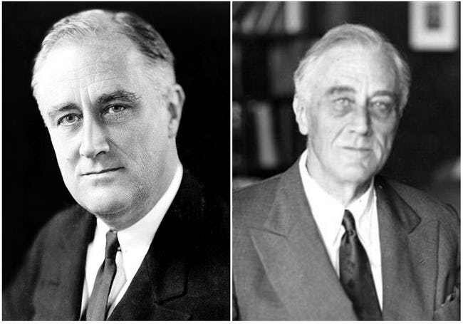 Президент США Франклин Д. Рузвельт до и после Второй мировой