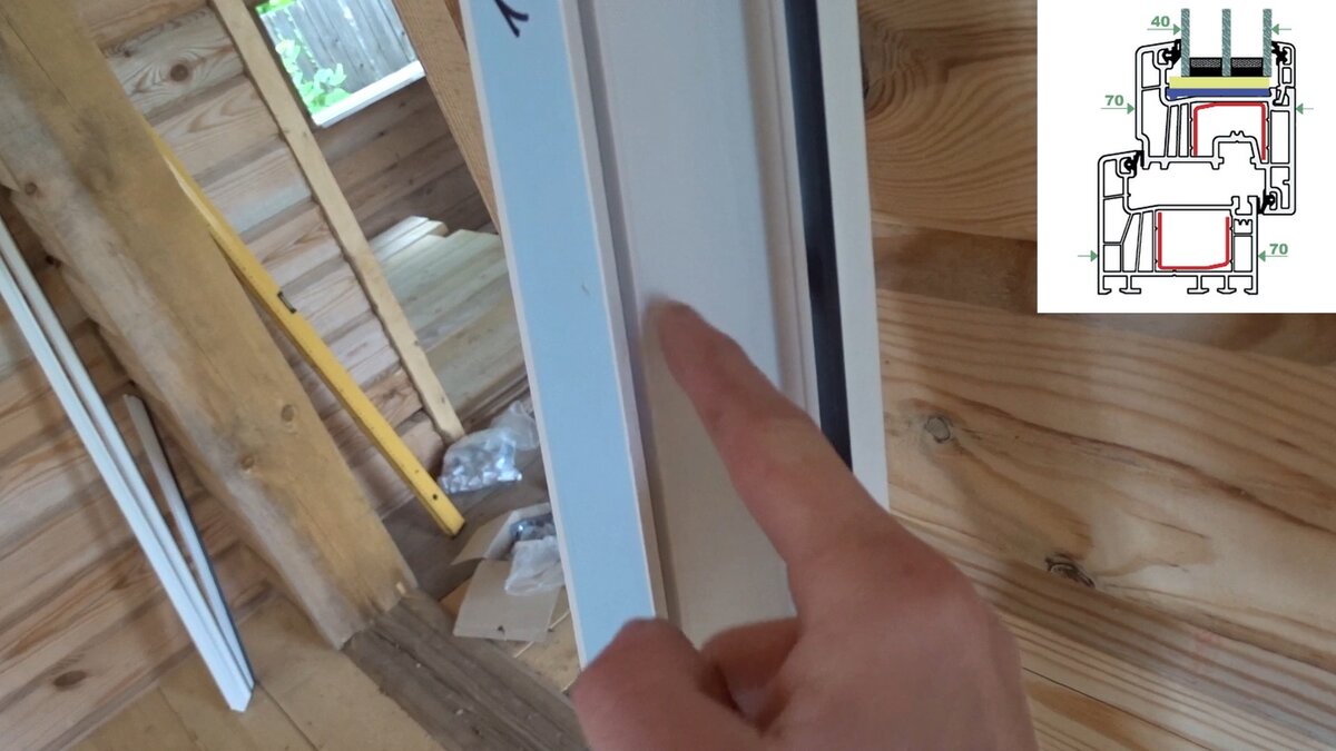 Установка окон в деревянном доме/Монтаж пластикового окна в обсаду ...