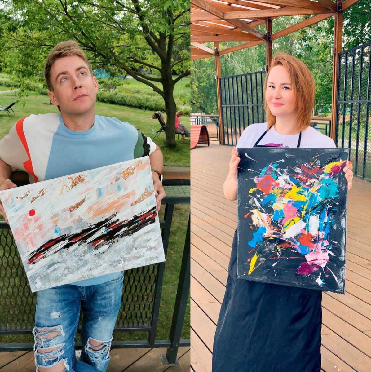 Картина Ивана Славинского и черные ирисы