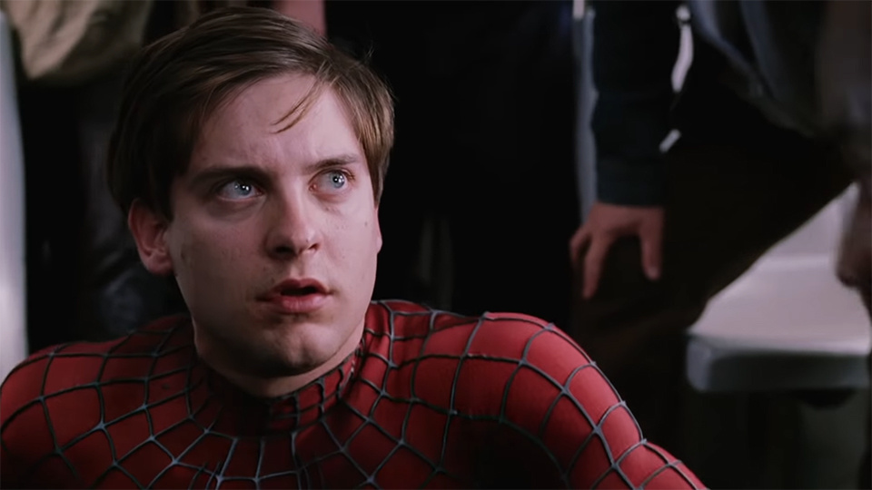Тобби Макгуаэр. Кадр из фильма «Человек-паук 2»