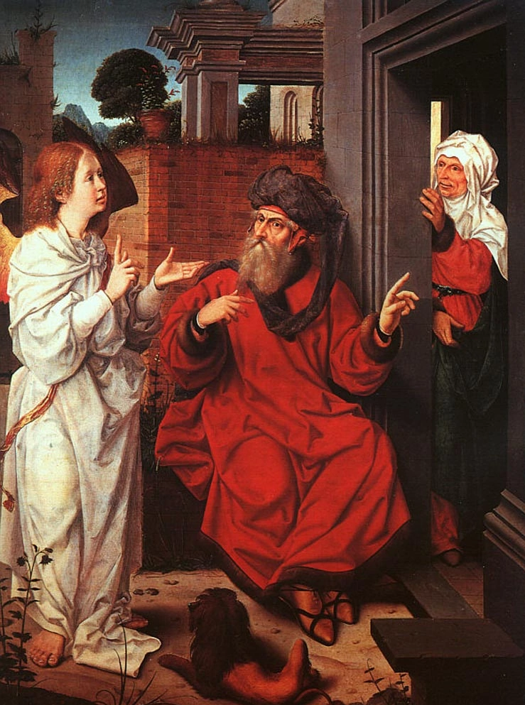 Авраам Сара и ангел. Худ. Я. Провост, Ок. 1520-е гг.