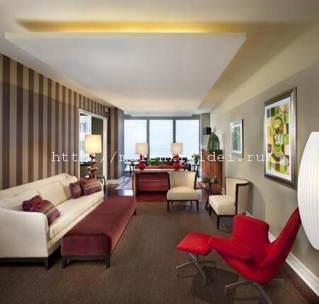 дизайн узкой гостиной