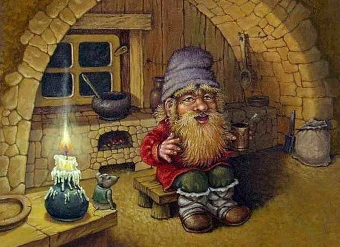 Домовой отдыхает.