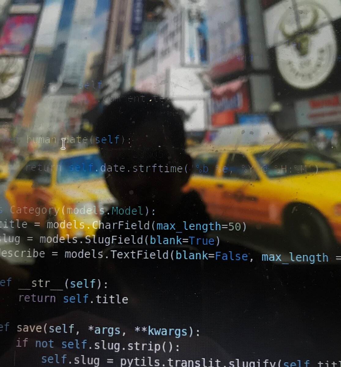 Пишу в бургерной свой блог на Python/Django