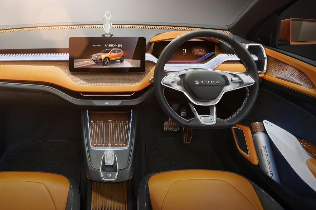 Интерьер Skoda Vision IN. 1/4. Источник фото: autoexpress.co.uk