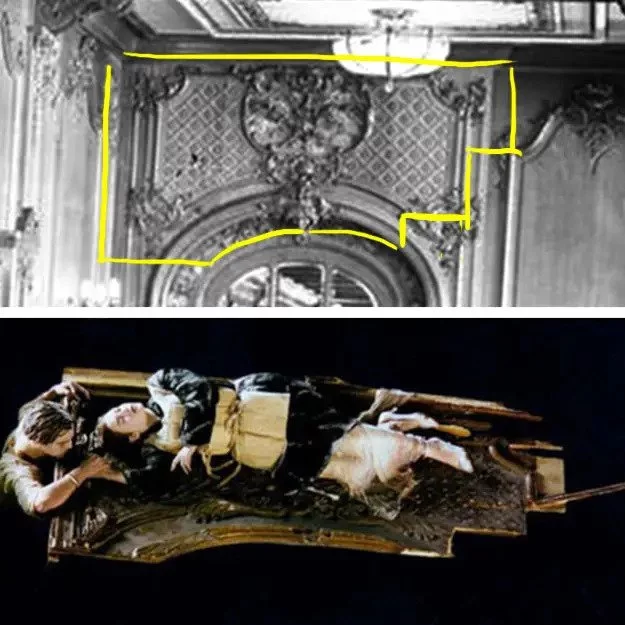 Дверь из титаника. Титаник Джеймса Кэмерона Роуз. Сцена разлома Титаника. Декорации Титаника.