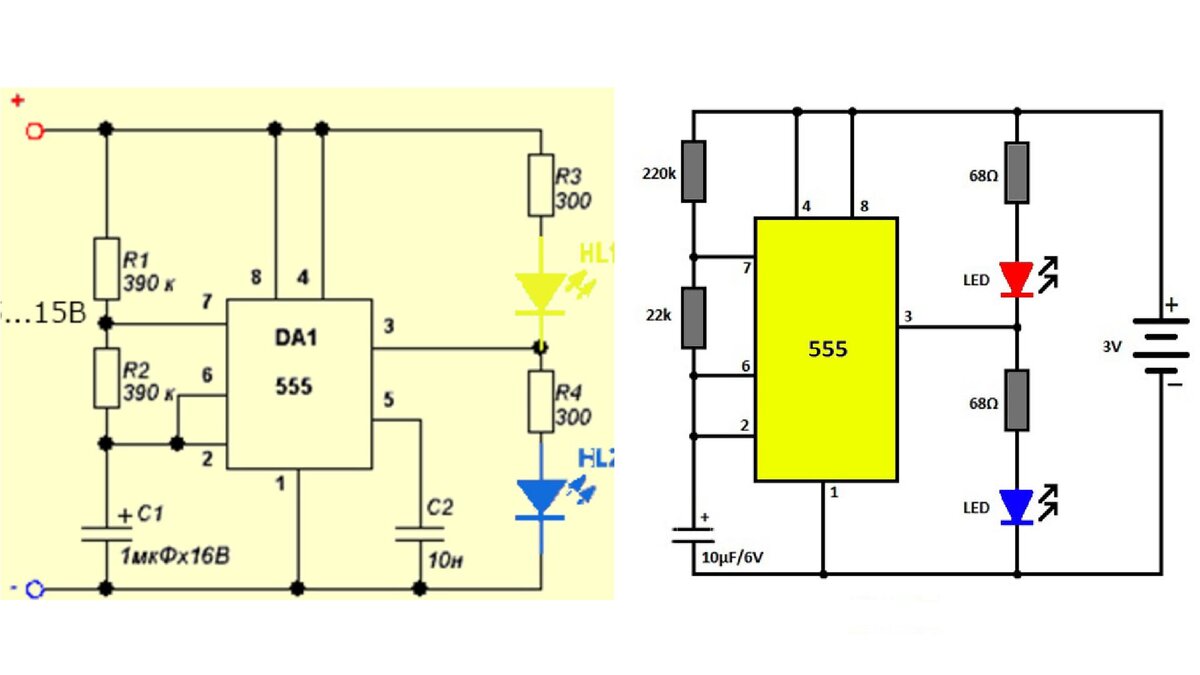 Схемы на таймере 555