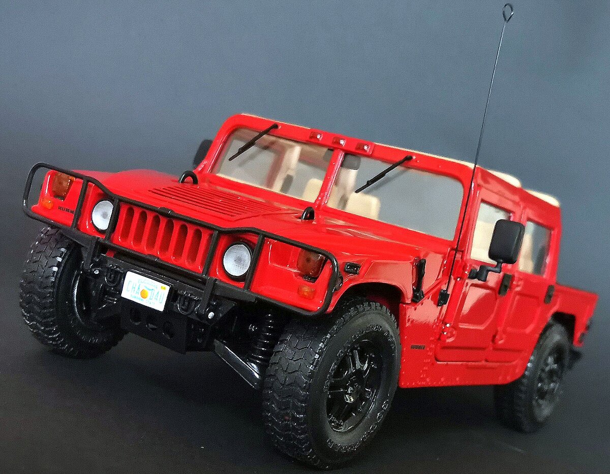Hummer H1 Soft Top 1999 1/18 №01805 red with optional roof