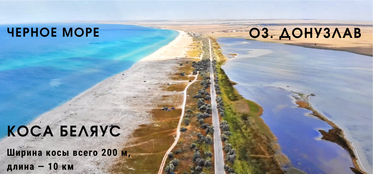 Коса Беляус в Крыму