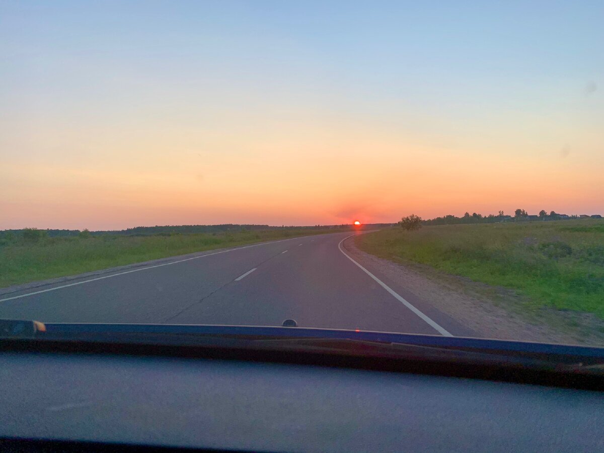 Сегодняшний закат красного Солнца