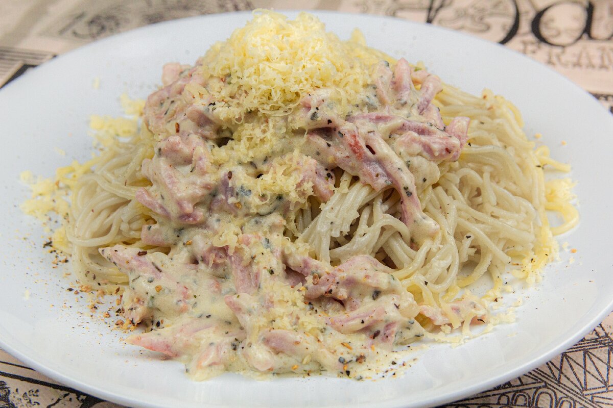 Паста с беконом