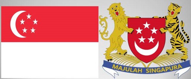 Государственный флаг и герб Сингапура