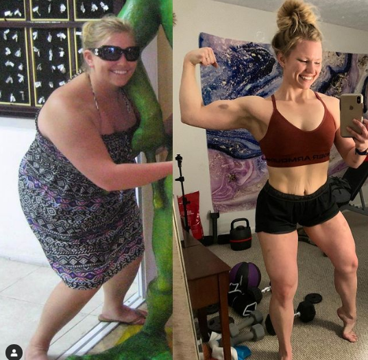 Кайла ДО и ПОСЛЕ похудения. https://www.instagram.com/kayfit_rusiecki/ 