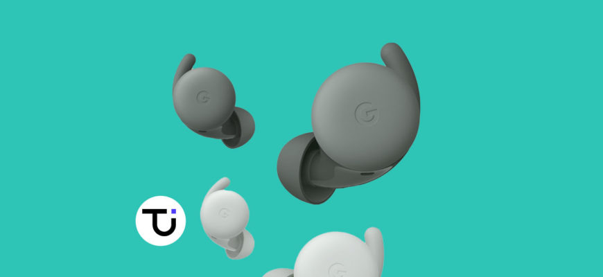 Google pixel Buds A-series. Постер стилизация. (Источник фото наушников Google Store )