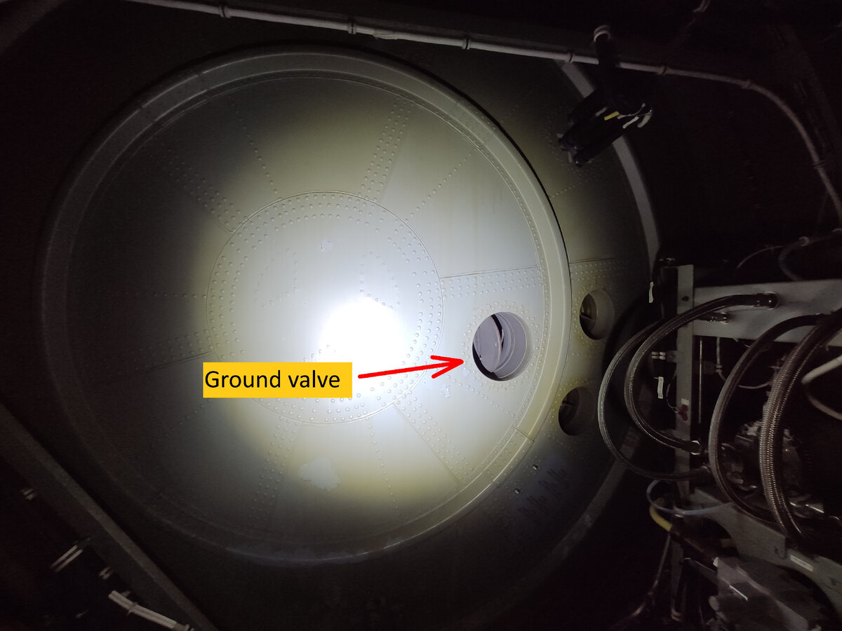 Расположение клапана Ground valve