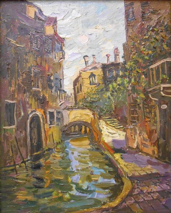 "На канале"    холст. масло,      50х40
