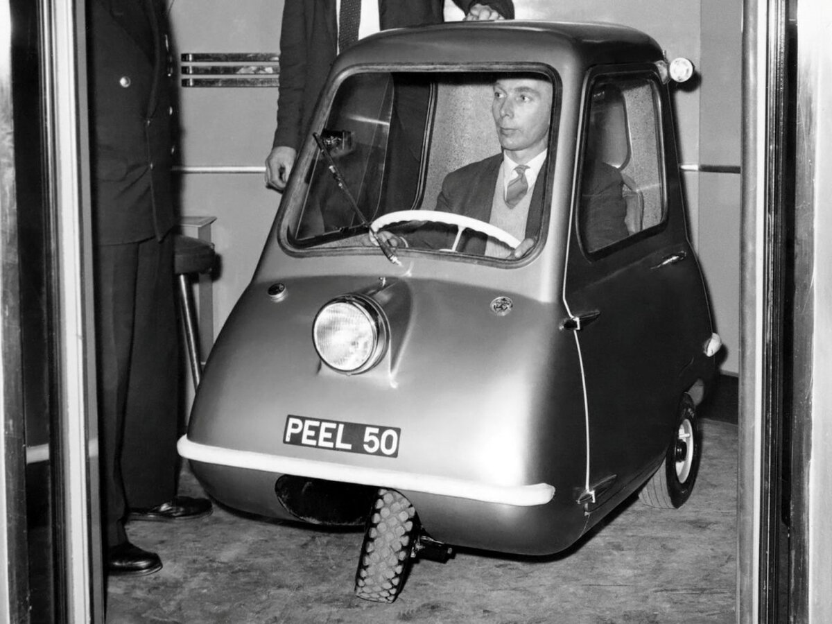 Peel-P50 — первоначальный прототип 1962 года с одним колесом спереди