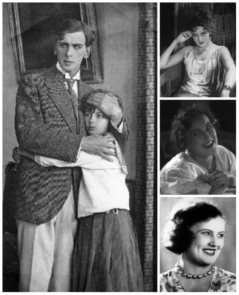 На фото В. Полонская с отцом и в разные годы жизни.