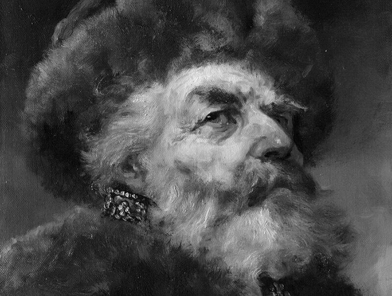 "Боярских кровей",  А. А. Шишкин (черно-белый фрагмент)