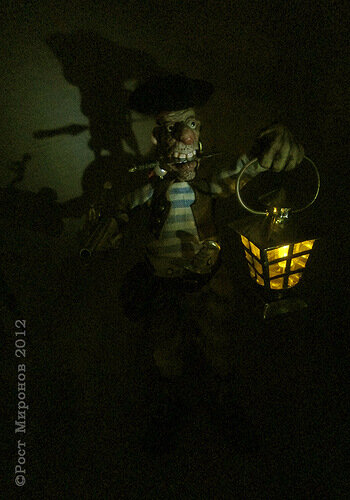 Жадный Билли (пират с фонарём). Пираты из литературных произведений. Автор Ростислав Миронов.