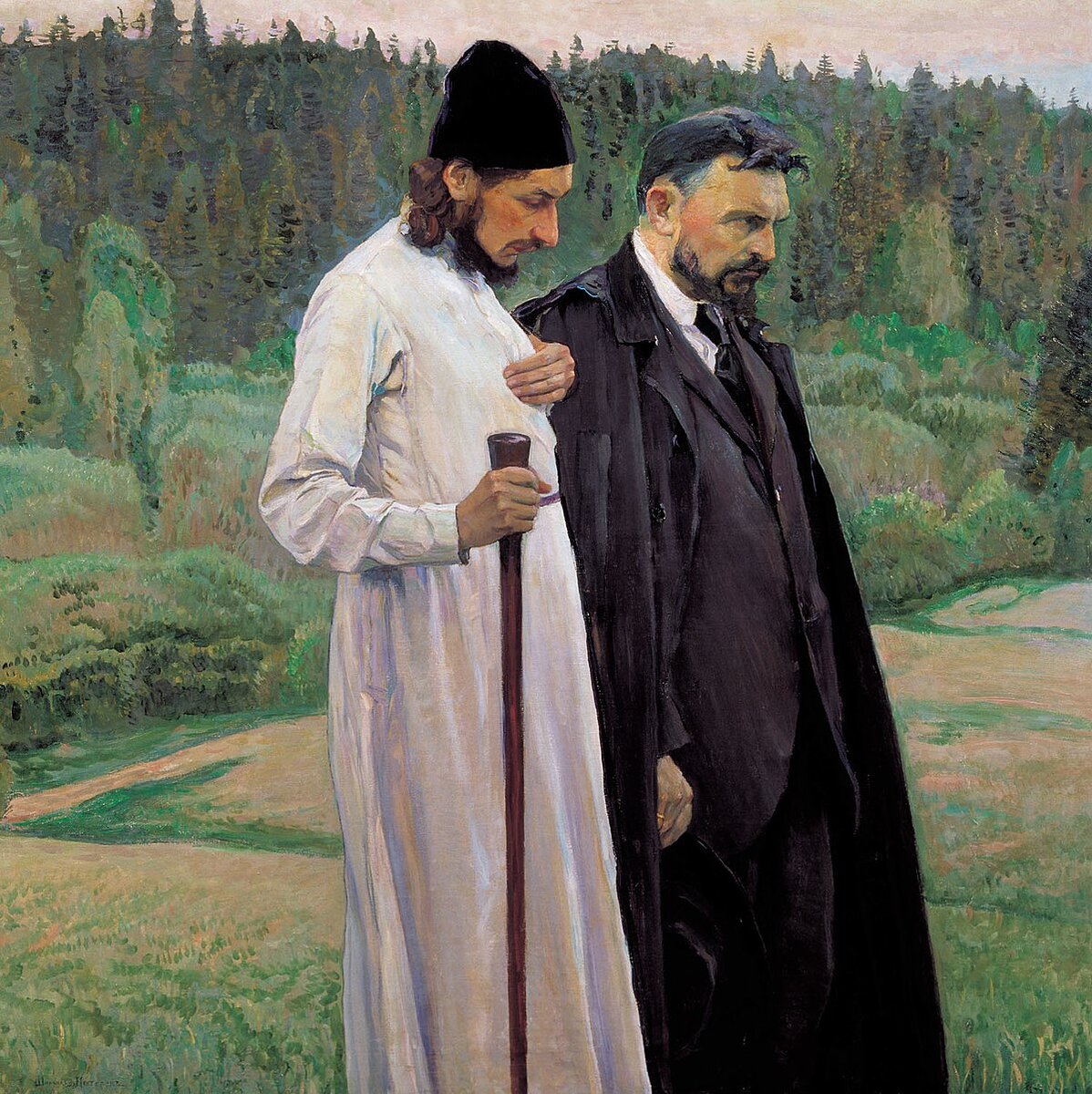 М.В. Нестеров «Философы» (С.Н. Булгаков и П.А. Флоренский), 1917 г.