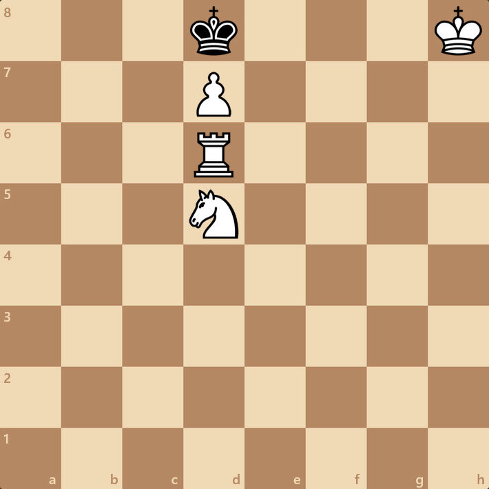 Белые начинают и ставят мат в 3 хода. Задача по шахматам.