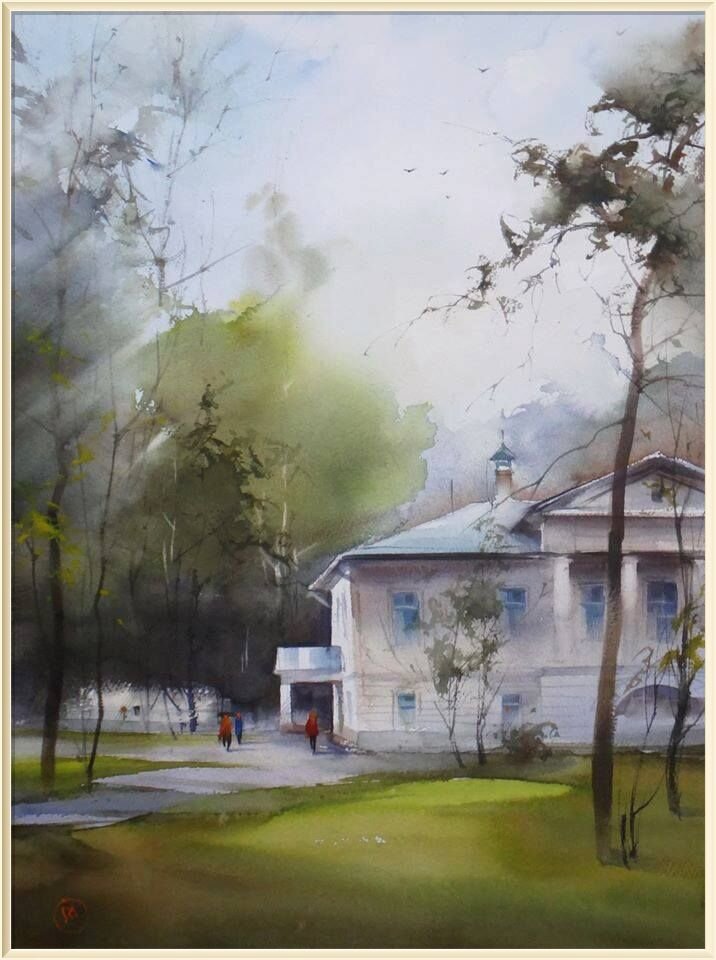 � ���� ������ / Ilya Ibryaev  "Sunny day" watercolor - 53�35 cm / "��������� ����" - 53�35 ��