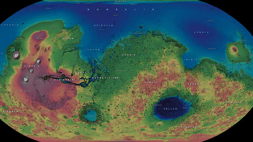 Как выглядел бы Марс, если бы на нем были океаны, как на Земле
