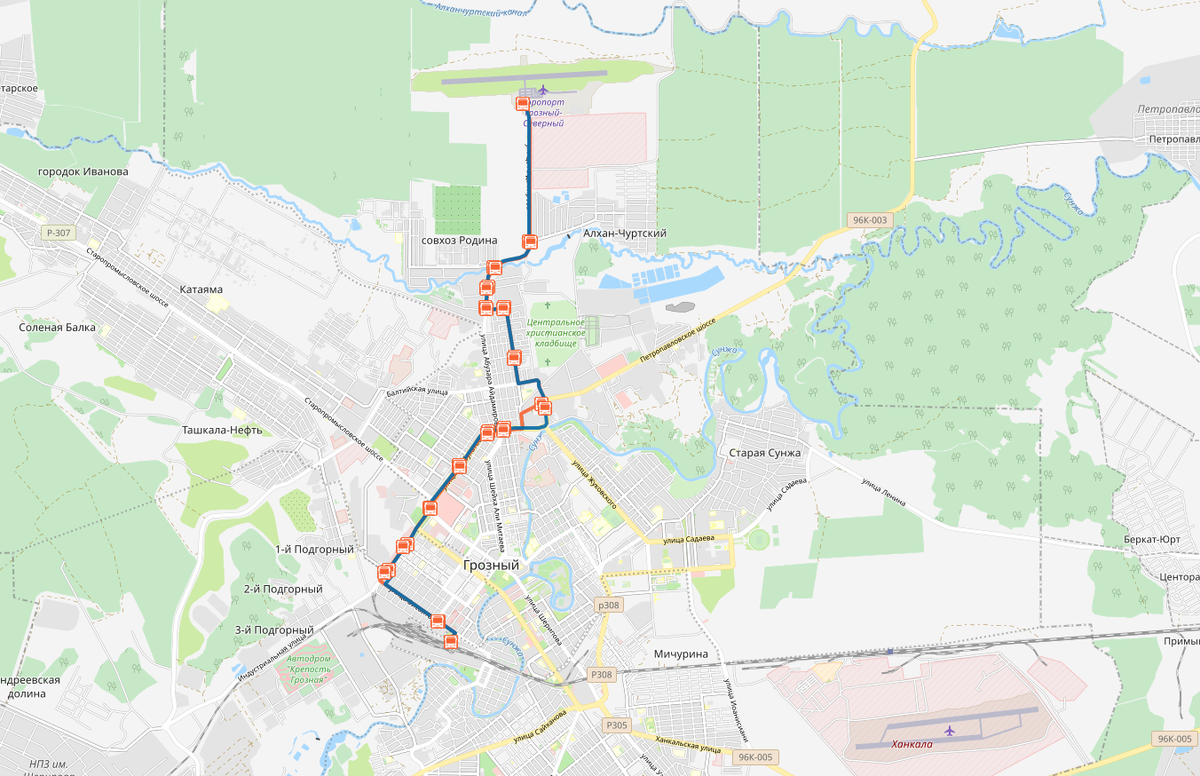 Автобус 111 маршрут остановки. Аэропорт в Грозном на карте. Грозный город на карте. Аэропорт Грозный схема. Автобусы Грозного карта.