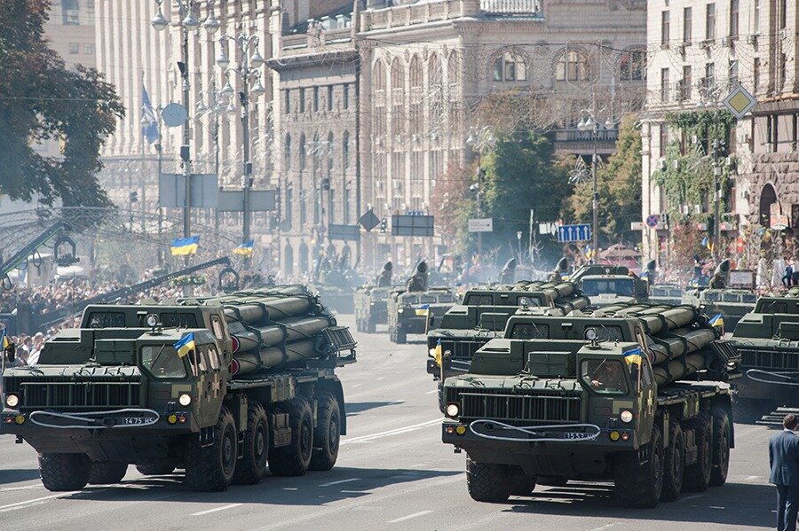Военный парад в День независимости на украине в 2018 г.