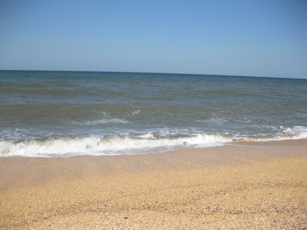 Вот такого цвета вода в Азовском море