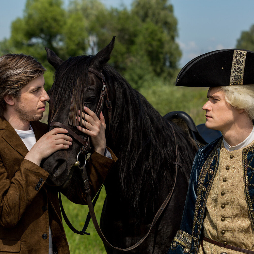 Александр Паль и Олег Гаас на съемках фильма «Глубже» / © Пресс-служба проекта