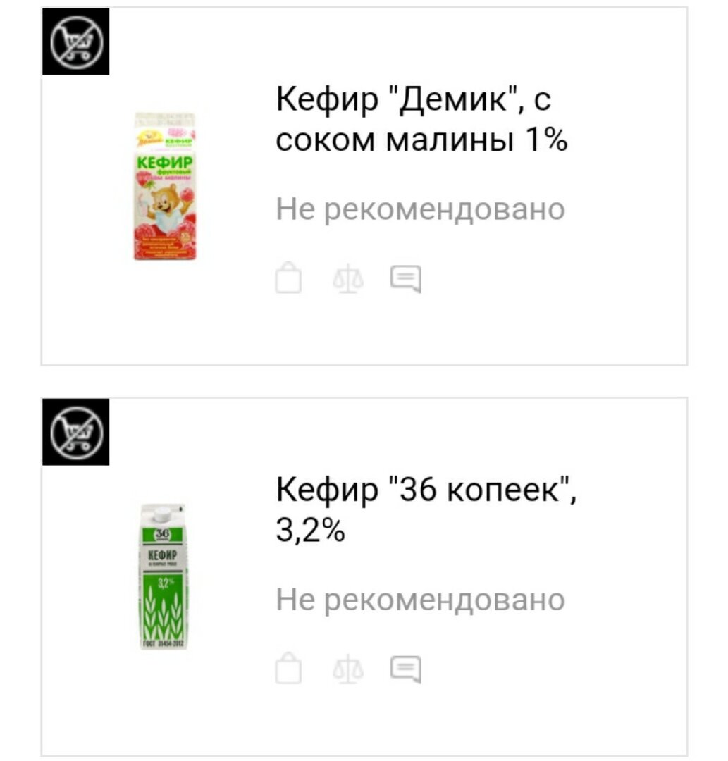 Черный список кефира от Росконтроля 