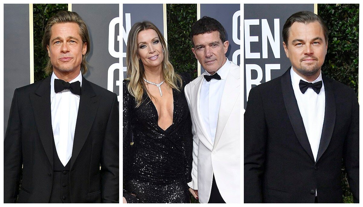 БРЭД ПИТТ, АНТОНИО БАНДЕРАС С СУПРУГОЙ И ДИ КАПРИО
