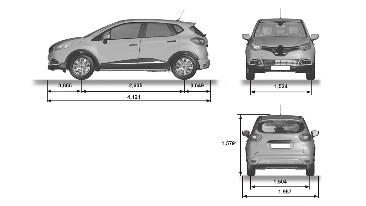 Габариты Renault Captur