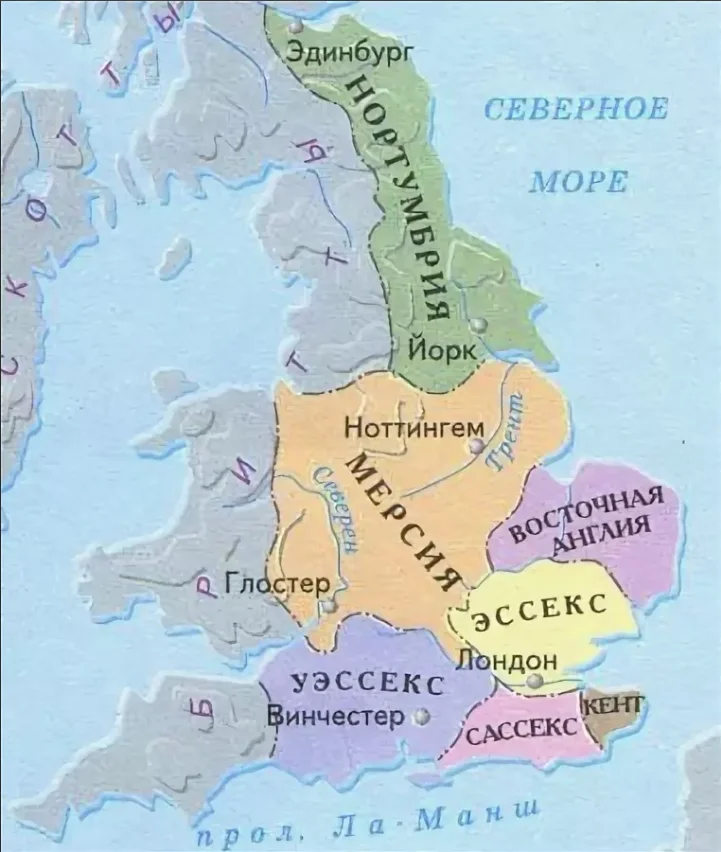 Названия королевств. Англосаксы 7 королевств в Британии. Карта древней Англии Нортумбрия. Карта Англии средних веков. Карта Англии 7 века.