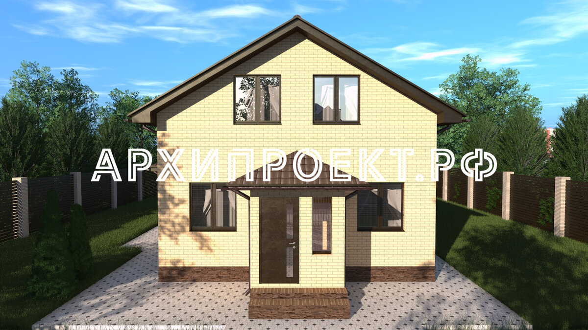 Главный фасад проекта, разработан на АРХИПРОЕКТ.РФ