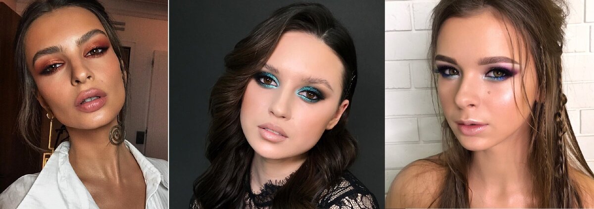 1. Тени перетягивают внимание на себя, оттенок смотриться странно, вид немного больным. 2. Цвет макияжа глаз бежит вперед лица, мы видим только его. 3. Светлые уголки глаз не сели в лицо, выворачивают форму. Мы смотрим только на глаза, не на лицо с макияжем.