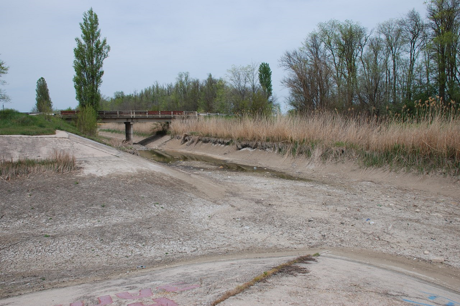 Пересохший Северо-Крымский канал
